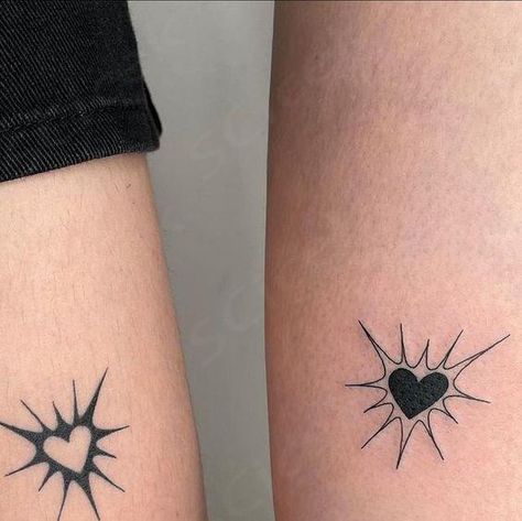 Simple Couples Tattoos, White Heart Tattoos, Maching Tattoos, Cute Matching Tattoos, M Tattoos, Matching Sister Tattoos, Парные Тату, Bff Tattoos, Matching Couple Tattoos