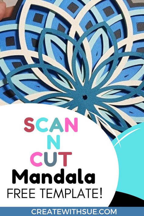 Mandala Cricut Design Free, 3d Paper Crafts Templates Free Printable, Mandala Template, Mandala Tutorial, Canvas Workspace, Scan N Cut Projects, 3d Crafts, Cricut Svg Files Free, Cricut Stencils