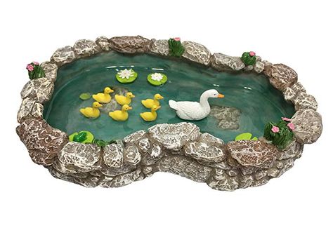 Fairy House Kit, Duck And Ducklings, Duck Ornaments, Fairy Garden Kit, Miniature Fairy Garden, Duck Pond, Fairy Garden Supplies, Garden Statue, Fairy Garden Accessories