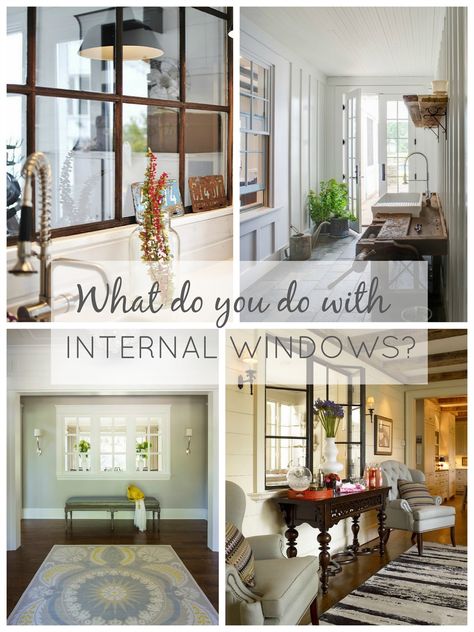 What Do You With Internal Windows? Window Between Kitchen And Living Room, Interior Windows Between Rooms, Internal Window Between Rooms, Sunroom Dining Room, Sunroom Dining, Family Room Addition, Separate Kitchen, Dining Room Windows, Room Addition