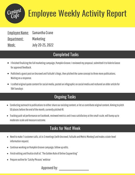 Employee Weekly Report throughout Social Media Weekly Report Template - Best Sample Template State Report Template, Weekly Report Template, Marketing Report Template, Weekly Activities, Weekly Report, Free Social Media Templates, Template Images, Social Media Report, Progress Report Template