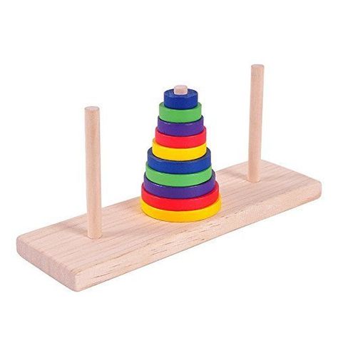 Logic Puzzles Brain Teasers, Tower Of Hanoi, Logic Puzzle, Wooden Educational Toys, Cube Puzzle, Logic Puzzles, Brain Teaser, Developmental Toys, Puzzle Toys