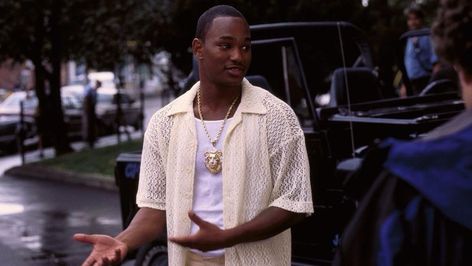 The open shirt of Rico (Cam ' ron) in Paid in Full | Spotern Top Netflix Series, Nike Classic Cortez Leather, Classic Cortez, 90s Hip Hop Fashion, Paid In Full, Nike Classic Cortez, Dapper Dan, 90s Hip Hop, Nike Classic