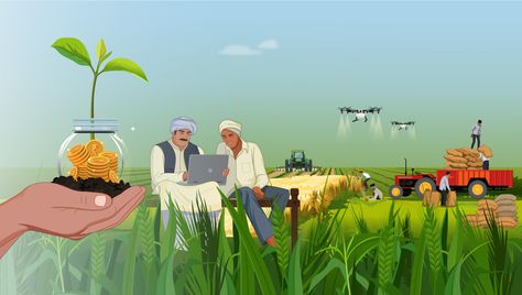 Future Agriculture, Front Page Magazine, Indian Agriculture, Industry Illustration, Technology In Agriculture, Agricultural Engineering, Smart Farm, Trading App, Precision Agriculture