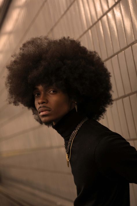 Masculine People, Black Hairstyles Men Drawing, Long Afro Men, Big Afro Men, Natural Afro Styles, Afro Man, Afro Art Men, Black Man Afro Hairstyles, Afro Black Man