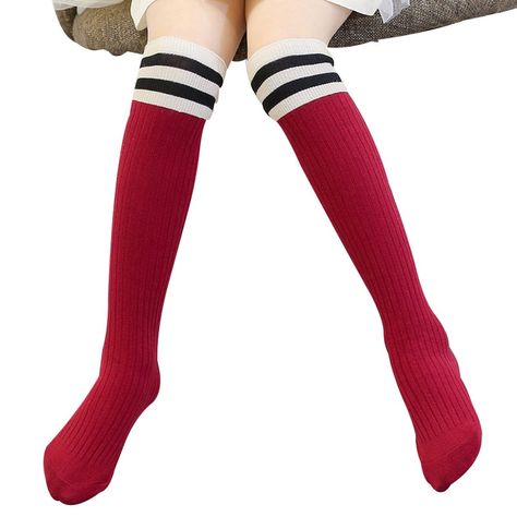 Children Girls Knee Socks for Kids Casual Stripes Style Long High Elastic Cotton Socks 2-15 Years Girls Knee Socks, Casual Stripes, Knee Socks, Kids Socks, Cotton Socks, Above Knee, Knee High Sock, Casual Style, For Kids