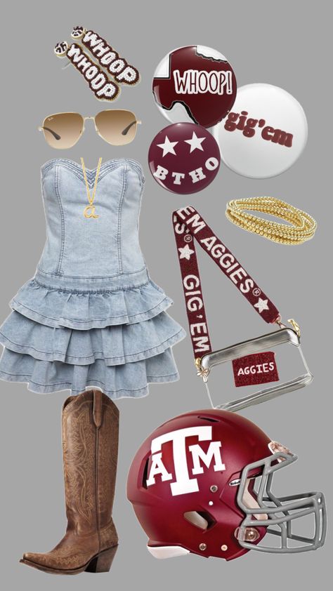 Aggie game day!! Aggie Gameday Outfit, College Gameday Outfits, Custom Jean Jacket, College Game Days, College Fits, Fits Aesthetic, Game Day Outfit, Custom Jeans, Casual Preppy Outfits