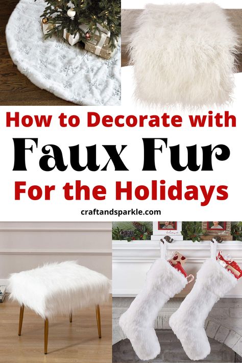 Faux Fur Christmas Decor, Fur Christmas Decor, Fur Home Decor, Great Christmas Gift Ideas, Christmas Gift Ideas For Kids, Faux Fur Decor, Winter Feeling, Cozy Holiday Decor, Fuzzy Pillows