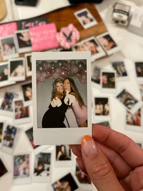 Hen Party Polaroid, Bachelorette Party Polaroid Book, Bachelorette Polaroid Book, Polaroid Bachelorette Ideas, Bachelorette Polaroid Ideas, Pjs And Polaroids Bachelorette, Polaroid Pictures Party, Polaroid Bachelorette, Bachelorette Polaroid