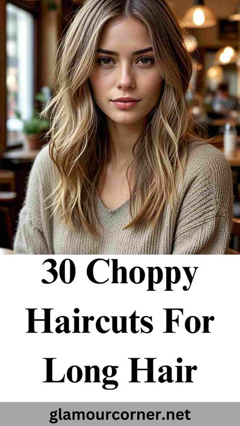 Discover the ultimate choppy haircuts for long hair that are perfect for adding volume and style to your tresses. From layered cuts to textured ends, these trendy looks can transform your long hair into a chic, modern style. Whether you're aiming for a beachy vibe or a more polished finish, these choppy haircuts will give your hair the fresh, dynamic look you've been craving. Explore these inspiring styles and find the perfect cut to elevate your long locks! #ChoppyHaircuts #LongHairStyles #TexturedHair #LayeredHaircuts Layered Haircut For Long Wavy Hair, Trendy Hair Cuts 2024 Long, Long Hair Short Choppy Layers, Haircuts For Long Length Hair Layered, Long Women’s Haircut, Long Tousled Layers, Length Haircut Longer, Long Layers Textured Hair, Textured Layers Long Hair Curtain Bangs