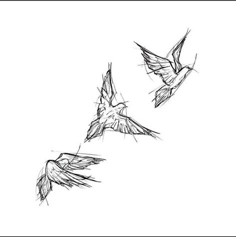 Bird Silhouette Tattoos, Cupid Tattoo, Chickadee Art, Sketch Style Tattoos, Floral Thigh Tattoos, Sparrow Tattoo, Abstract Pencil Drawings, Bird Tattoos, Tattoo Outline Drawing