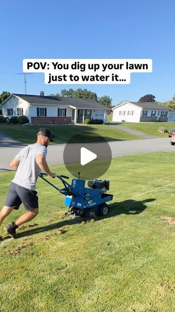 Vince Grove on Instagram: "That might seem smart, but this irrigation system IS smart!  I installed 2 irrigation heads that’s are 100% customizable that covers my 2,100+ sqft.   Each head throws around 30’ and puts down the exact amount of water I want it to; .5”, .05” and so on.   Plus, it only waters the areas I tell it to, so no more watering sidewalks, driveways, flower beds etc.  Would you install a smart sprinkler system like this @irrigreensprinklers ?  #Irrigation #irrigreen #smartsprinkler #sod #grass #watering #lawn #diy #lawntips #greengrass🌱" Sprinkler System Diy, Sprinkler System Installation, Sod Grass, Irrigation System Diy, Watering Lawn, Lawn Ideas, Diy Lawn, Water Me, Sprinkler System