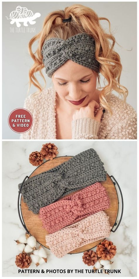 12 Free Crochet Headband Pattern Ideas. Free Fashionable Crochet Headband Pattern Ideas curated by The Yarn Crew. Crochet Ear Warmer Bulky Yarn, Crocheted Winter Headbands Free Patterns, Crochet Ribbed Ear Warmer Free Pattern, Crochet Headband Chunky Yarn, Crochet Spa Headband Free Pattern, Chunky Yarn Headband, Crochet Winter Headband Pattern, Crochet Twist Headband Pattern Free, Free Crochet Pattern For Ear Warmers