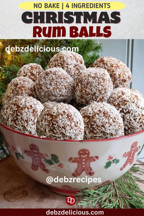 chocolate rum balls, coconut rum balls, kid friendly rum balls without rum, no bake, 4 ingredient, chocolate, rum balls Rumballs Recipe Easy Rum Balls, Rumchata Balls, Best Rum Balls Recipe, Rum Balls With Vanilla Wafers, Rum Balls Recipe Christmas, Rumballs Christmas, Rum Balls No Bake, Rumballs Recipe, Coconut Rum Balls