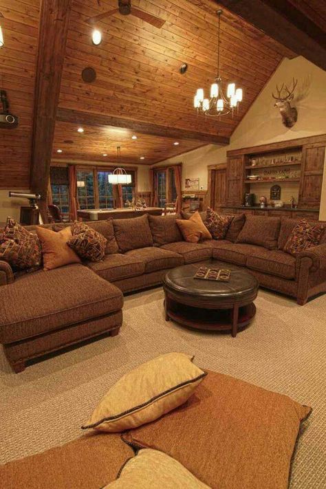 Country living Ruang Tv, Country Living Room, Log Cabin Homes, Lounge Decor, Design Hotel, Rustic Living, Rustic Living Room, House Goals, Cabin Homes