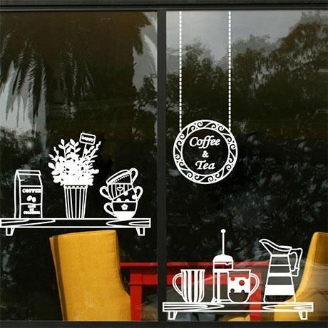 Glass Sticker Design, Candy Land Party, Cafe Window, Cafe Wall Art, Modern Art Sculpture, Dessert Tea, Window Display Design, Window Graphics, Window Signs