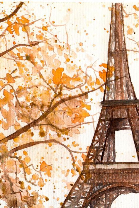 Drawing With Coffee, Paris Art Painting, Travel Bucket Lists, Paris Drawing, Coffee Art Painting, Eiffel Tower Painting, Paris Painting, Paris Wallpaper, Bastille Day