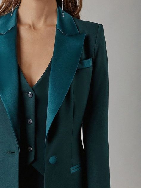 3 Piece Suits For Women, Pant Suit For Wedding, Suit For Women Plus Size, Green 3 Piece Suit, Bridal Pant, Green Suit Women, Women Tuxedo, Formal Suits For Women, Bridal Pants