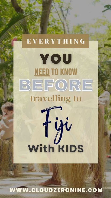 Planning a family vacation to Fiji couldn't be easier with our jam-packed guide! In my guide I'll cover just about everything from my top Fiji travel tips, why visit Fiji, how to choose the best resorts for families with kids in Fiji, the best activities for families in Fiji and how much a family vacation to Fiji will cost. This guide is seriously one you can't miss and it's packed to the brim with unmissiable information and inspiration! | #travel #fiji #familyvacation | CLOUD09 Travel Nadi Fiji, Fiji Vacation, What To Pack For Vacation, Travel To Fiji, Fiji Resort, Fiji Travel, Family Vacation Destinations, Vacation Packing, Travel Checklist