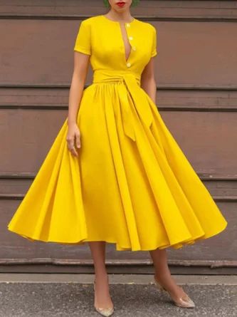 Solid Maxi Dress, Sundress Casual, Look Casual Chic, Maxi Sundress, Dress Sleeve Styles, Belted Midi Dress, Short Sleeve Maxi Dresses, Long Shirt Dress, St Tropez