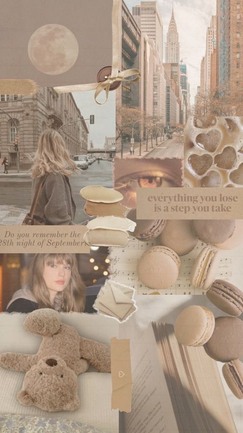 September 🤎🧸 #september #vintage #vibes #taylorswift #septembercover #28th #wallpaperaesthetic #wallpaper #lockscreen #brown #beige #aestheticbrown #aesthetic #collage #board Taylor Swift Lockscreen, Wallpaper Taylor Swift, September Wallpaper, Lockscreen Aesthetic, Collage Board, Brown Aesthetic, Aesthetic Collage, Vintage Vibes, Brown Beige