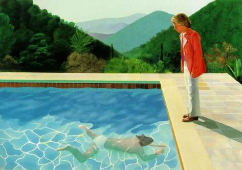 David Hockney Prints, David Hockney Paintings, 데이비드 호크니, Elizabeth Peyton, Art Schools, Pool Art, Water Printing, Air Terjun, David Hockney