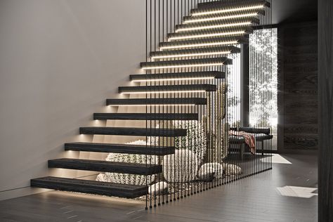 51 Stunning Staircase Design Ideas Exterior Staircase Design, سلالم حلزونية, Staircase Lighting Ideas, Houses In Poland, درج السلم, Renovation House, Staircase Design Modern, Stair Railing Design, Stairway Design