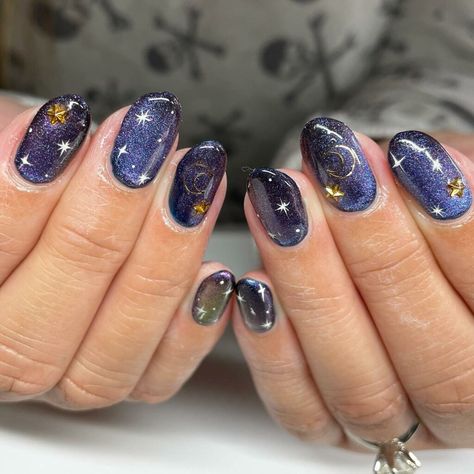 Galaxy Dip Nails, Simple Galaxy Nails, Space Nails Galaxy, Blue Galaxy Nails, Purple Galaxy Nails, Universe Nails, Black And Purple Nails, Black Ombre Nails, Purple Ombre Nails