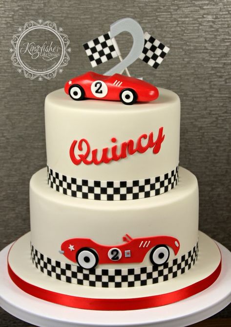 Birthday Cake Race Car, Race Theme Birthday Cake, Two Fast Birthday Cake Buttercream, Simple Car Birthday Cake, Two Fast Car Cake, Racing Car Theme Cake, First Birthday Race Car Cake, Vintage Race Car Birthday Cake, Two Fast Too Curious Birthday Cake