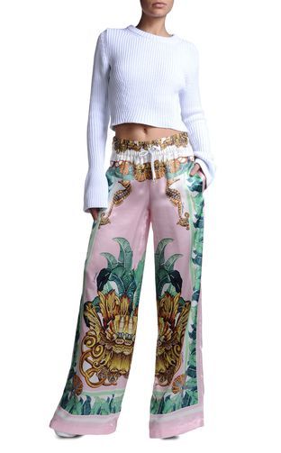 Just Cavalli p-e 2014: la donna si veste di colori e di animalier Just Cavalli, Harem Pants, Capri Pants, Blazer, Pants, T Shirt, Trousers