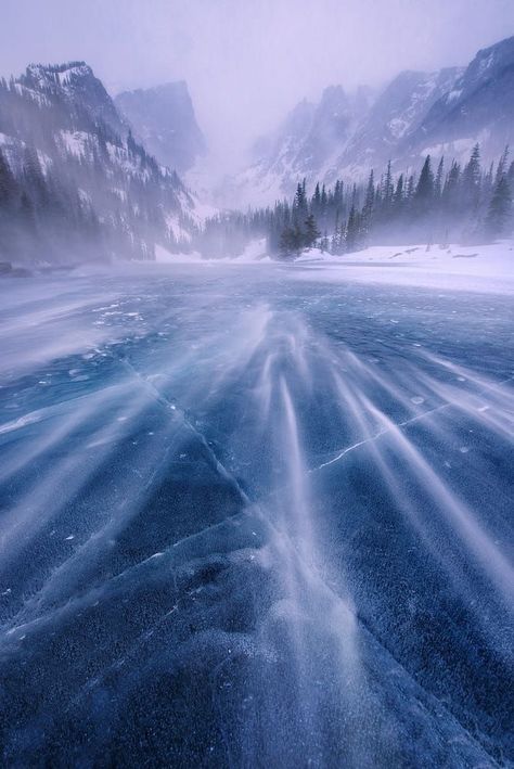 Evocation Magic, Ice Aesthetic, Icewind Dale, Frozen River, Dnd Inspiration, Frozen Lake, Winter Scenery, Winter Beauty, Long Exposure