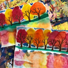 Art Projects For 2nd Grade, Projects For 2nd Grade, Easy Fall Art, Art 2nd Grade, Third Grade Art, September Art, Classe D'art, First Grade Art, October Art