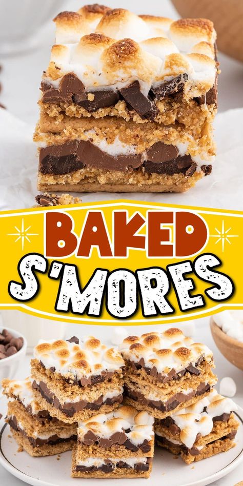 Easy Desserts To Make In Bulk, S’mores In A Pan Recipe, S’mores In A Pan, Treats For A Crowd, S'mores In The Oven, Simple Desserts For A Crowd, Cookout Desserts For A Crowd, Bbq Desserts For A Crowd, Bbq Desserts