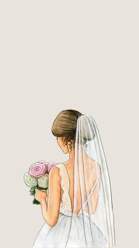 Bride To Be Quotes, Bride Cartoon, Bride To Be Decorations, Bride Art, Wedding Illustration Card, Bride Clipart, Digital Wedding Invitations Design, Decoration Buffet, رسم كاريكاتير