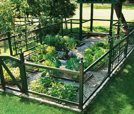 Garden Layout Ideas_23 Kebun Herbal, Taman Diy, Fenced Vegetable Garden, Diy Garden Fence, Jardim Diy, Garden Layout Vegetable, Wire Fence, This Old House, Have Inspiration