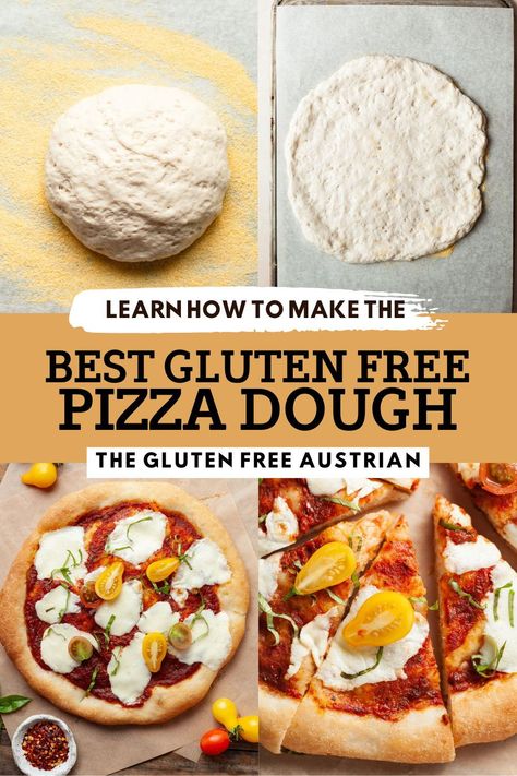 Looking for an easy gluten-free pizza dough recipe that gives you a crispy, tasty crust every time? This ultimate gluten-free pizza dough is perfect for making delicious homemade pizzas with great texture and flavor. It makes one 10-inch gluten-free pizza crust, ideal for a personal pizza or a shared appetizer. Whether you're gluten-free or just want to try something new, this recipe will become a favorite for pizza night! Best Gluten Free Pizza Dough, Gluten Free Pizza Crust Easy, Gluten Free Pizza Dough Recipe, Gluten Free Pizza Dough, Gluten Free Dough, Gluten Free Pastry, Gluten Free Pizza Crust, Gluten Free Recipes Bread, Best Gluten Free