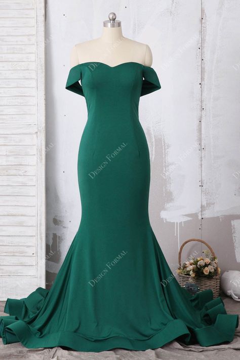 Green Mermaid Dress, Green Mermaid Prom Dress, Off Shoulder Mermaid Dress, Military Ball Dress, Emerald Green Prom Dress, Pretty Bridesmaid Dresses, Custom Made Prom Dress, Mermaid Gown Prom, Special Occasion Gowns