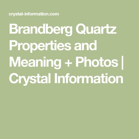 Brandberg Quartz Properties and Meaning + Photos | Crystal Information Smoky Quartz Properties, Fluorite Properties, Crystal Information, Tibetan Quartz, Quartz Properties, Blue Fluorite, Crystal Therapy, Phantom Quartz, Crystal Meanings