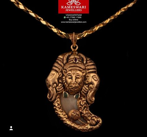 Narasimha Swamy, Gold Pendants For Men, Kameswari Jewellers, Baby Jewellery, Couple Ring Design, Gold Pendent, Gold Necklace Indian Bridal Jewelry, Mens Gold Jewelry, Nose Pin