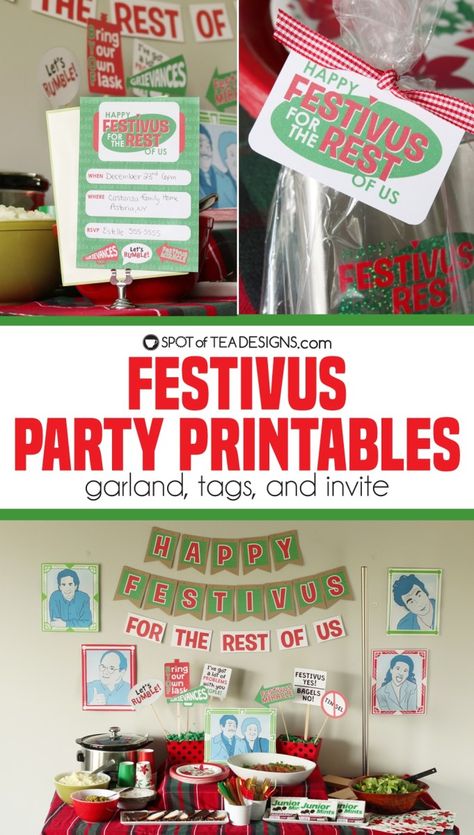 Festivus Party, Seinfeld Festivus, Happy Festivus, Festivus For The Rest Of Us, Junior Mints, Work Christmas Party, Office Christmas Party, Tea Design, Christmas Time Is Here