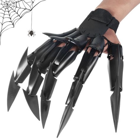 US $10.30 50％ Off | Halloween Decoration Articulated Fingers Flexible Joint Finger Halloween Party Cosplay Costume Props Horror Ghost Claw Gloves Ghost Hands, Apocalypse Survival Gear, Claw Gloves, Black Technology, Futuristic Motorcycle, Idee Cosplay, Gloves Black, Fashion Suits For Men, Black Dragon