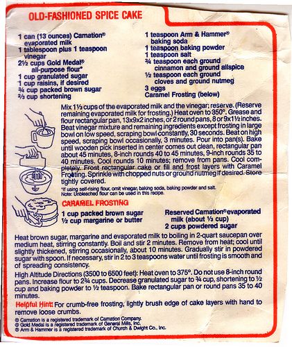 Cake - Old Fashioned Spice | by Eudaemonius Homemade Spice Cake Mix Recipe, Old Fashioned Spice Cake Recipe, Old Fashioned Cakes, Homemade Spice Cake, Cornstarch Cookies, Newspaper Recipes, Spice Cake Recipe, Written Recipes, Spice Cake Recipes