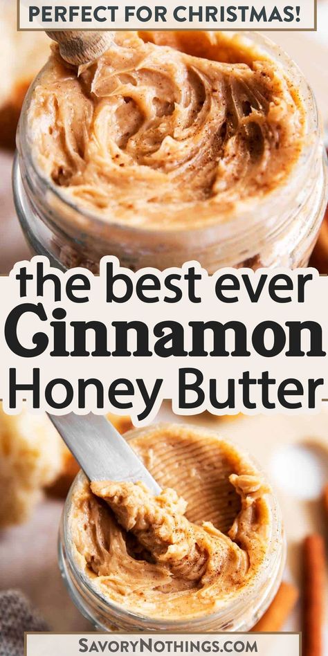 Honey Butter Texas Roadhouse, Cinnamon Honey Butter Recipe, Flavored Butter Recipes, Butter Recipes Homemade, Honey Butter Recipe, Whipped Honey, Cinnamon Honey Butter, Cinnamon Honey, Flavored Butter