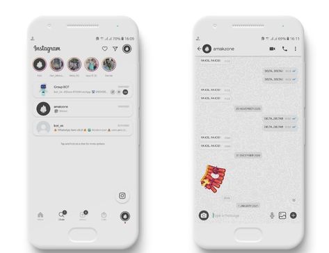 Instagram Theme For GBWhatsApp & Delta WhatsApp By Amakzone Best Theme For Android, Whatsapp Theme, Social Themes, Android Theme, Themes App, Instagram Theme, Wallpaper Pictures, Nintendo Wii Controller, Draw On Photos