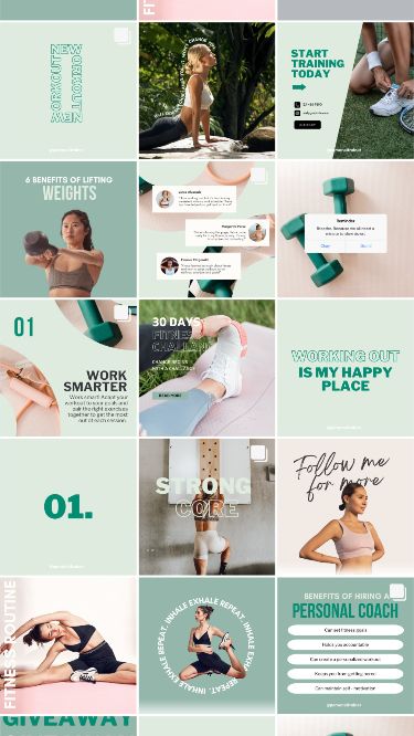 #Coach_Instagram_Template #Social_Media_Fitness #Instagram_Template_Canva #Fitness_Marketing Personal Trainer Marketing, Fitness Marketing, Instagram Branding Design, Coach Instagram, Online Personal Trainer, Social Templates, Personal Fitness, Personal Coach, Fitness Instagram