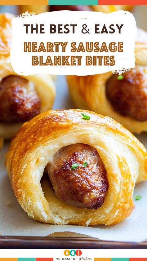 Hearty Sausage Blanket Bites Easy Breakfast Appetizers, Flaky Cinnamon Rolls, Best Spaghetti Recipe, Crescent Breakfast, Sausage Wrap, Breakfast Sausage Links, Breakfast Sausage Recipes, Breakfast Crescent Rolls, Breakfast Appetizers