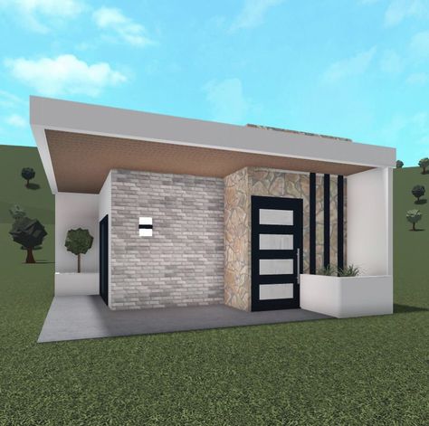 Modern Homes Bloxburg, Mini Modern House Bloxburg, Starter Bloxburg House, Small Blocksburg House Layout, Bloxburg Small Modern House, Mini Bloxburg House Layout, Starter Home Bloxburg, Tiny Home Bloxburg, Bloxburg Mini House