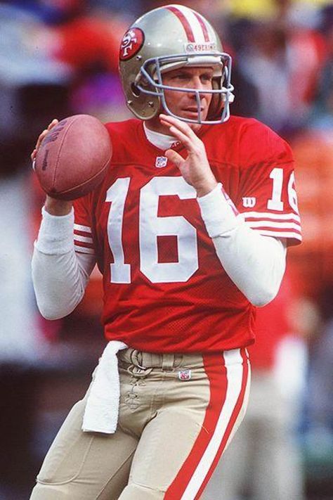 The Best Athletes Who Wore Number 16, Ranked By Fans 49ers Players, Nfl Football 49ers, San Francisco 49ers Football, Nfl Football Players, Joe Montana, Vikings Football, 49ers Football, Best Football Players, Sf 49ers