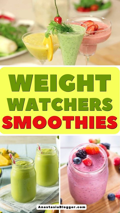 Explore a delightful selection of nutritious Weight Watchers Smoothies perfect for kickstarting your day! Discover a variety of mouthwatering and easy-to-make Freestyle WW Smoothie Recipes that are sure to invigorate your mornings with health and vitality. Start your day right with these energizing smoothies that make for a delicious and guilt-free breakfast option. Ww Smoothie Recipes, Tropical Smoothie Recipes, Weight Watcher Smoothies, Energizing Smoothies, Banana Breakfast Smoothie, Breakfast Smoothie Bowl, Cherry Smoothie, Weight Watchers Snacks, Weight Watchers Breakfast