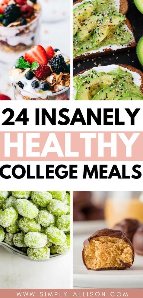 College Dinners, Healthy College Meals, College Snacks, What Is Healthy Food, Dorm Food, Healthy College, Easy College Meals, Cheap Healthy, College Meals